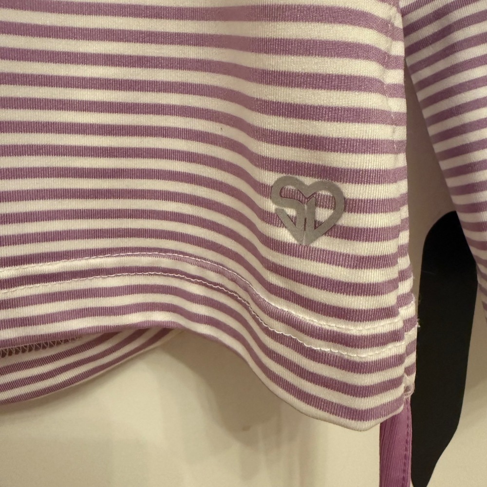 Straight Down Performance Purple Striped Quarter … - image 3